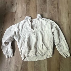 Cream Quarterzip Sweatshirt